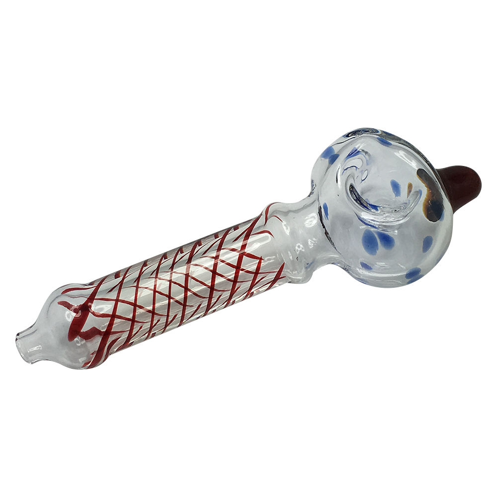 Collectible Hand Blown Glass Tabaco Smoking Pipe / Incense Burner JL